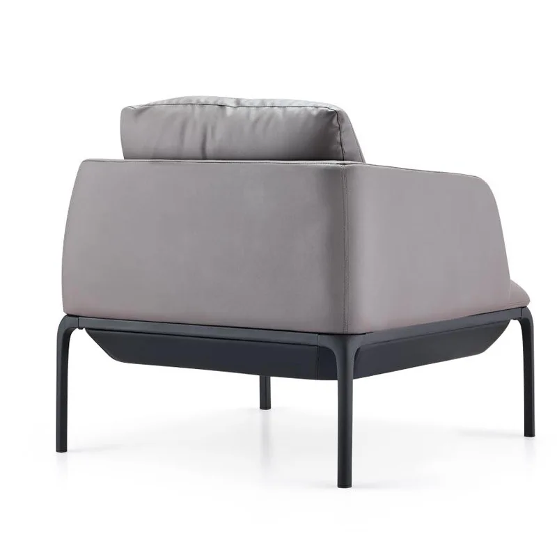 Leren kantoorbank Schoolstrip Enkele vrijetijdsbesteding Leren wachtbank in de voorhal