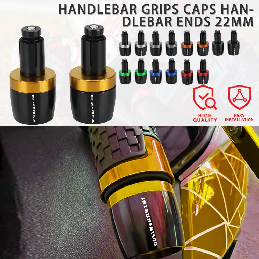 

For SUZUKI INTRUDER 1500 1998 1999 2000 2001 2002 2003 2004 Motorcycles Handlebar Grips Bar Ends Cap Counterweight Plug Slide