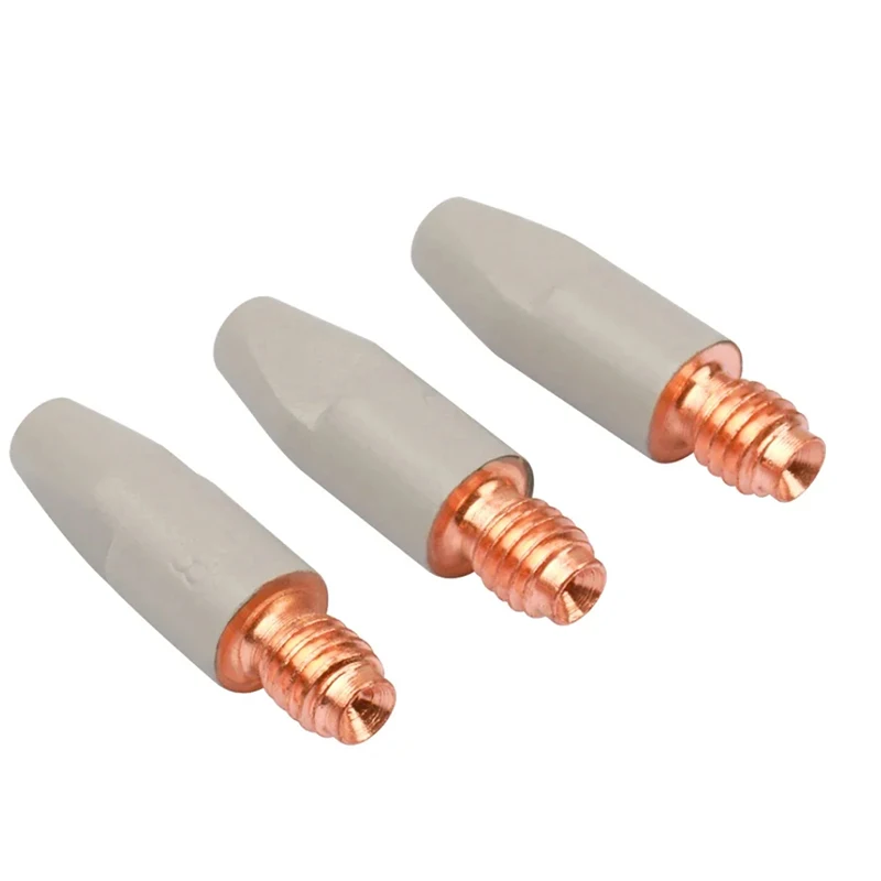 2/5/10Pcs 24KD Welding Contact Tips New Coating Protect 28mm M6 Gas Nozzle Tip Non-stick 0.8/1.0/1.2mm Welding Tool
