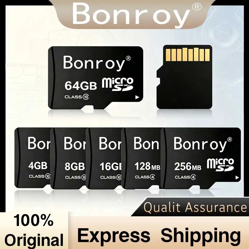 Bonroy TF Memory Card 128M‑64GB High Speed Flash Storage for Phone Tablet Camera Accessories