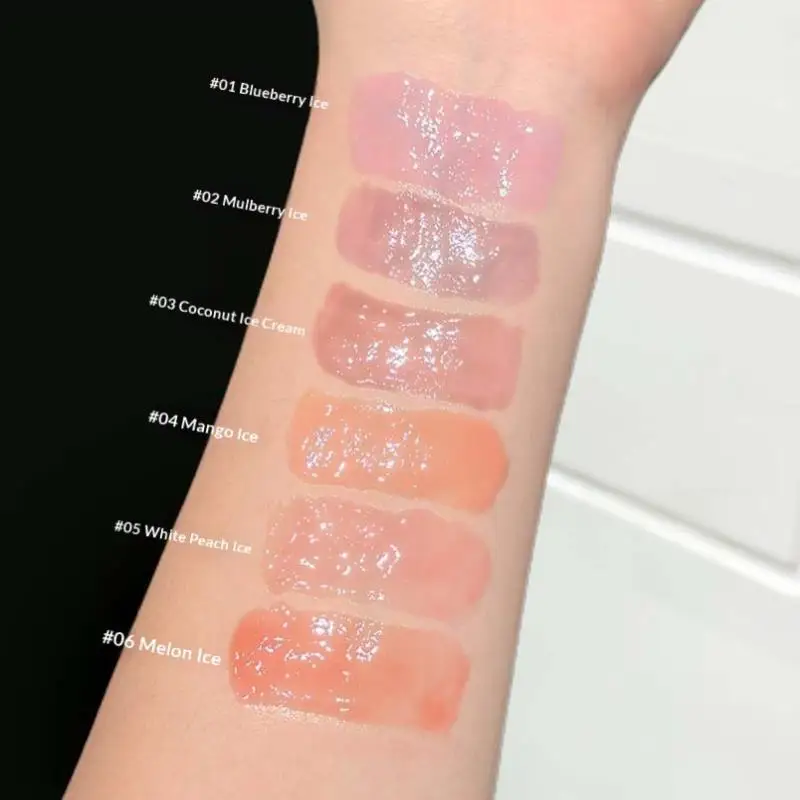 Cappuvini Clear Grey Purple Lip Gloss Hydrating Drying Lips Mirror Lip Glaze Tint Plumper Moisturizing Crystal Lip Oil Makeup