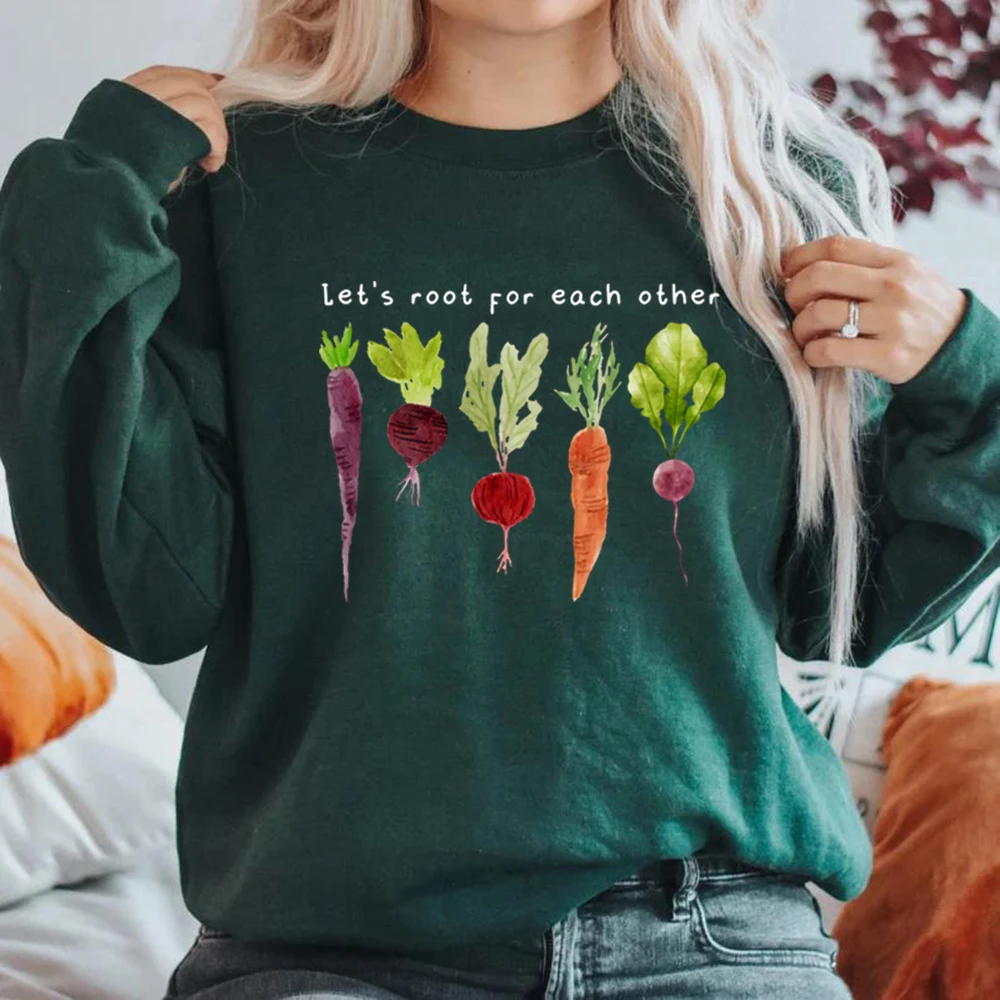 Lets Roots for Each Other Sudadera vegetal Uplifting Sudadera con capucha Unisex Sudaderas de manga larga Sudaderas con capucha gráficas de jardinería vintage