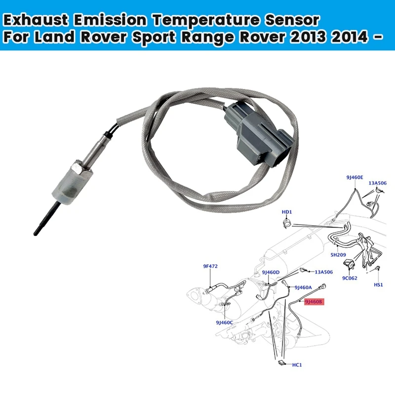 Gas Exhaust System Temperature Sensor LR035741 For Land Rover Sport Range Rover 2013 2014 Emission Sensor CPLA12B591AA