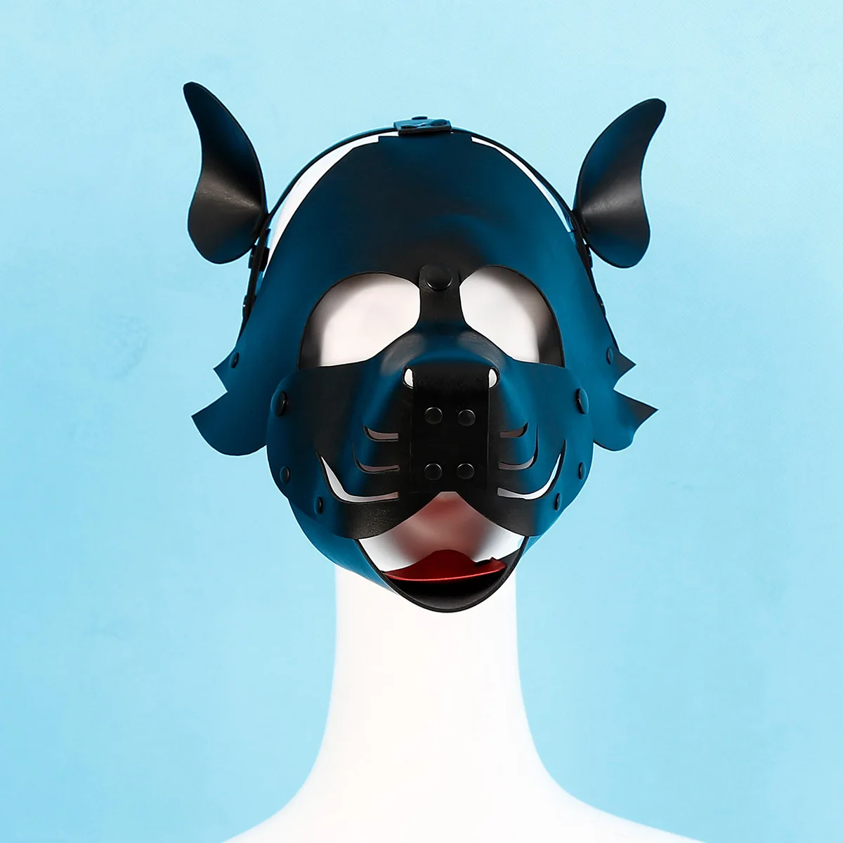 Role play Puppy Hood Neoprene Masks Muzzle Adult Cosplay Games Pu Fashion Face Head Cover Play Boy Costume Sexy Bar Party