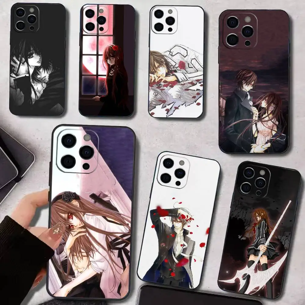 

Anime M-Manga Vampire Knight Phone Case Silicone Soft For IPhone 17 16 15 14 13 12 11 X XR Plus Pro Max Plus