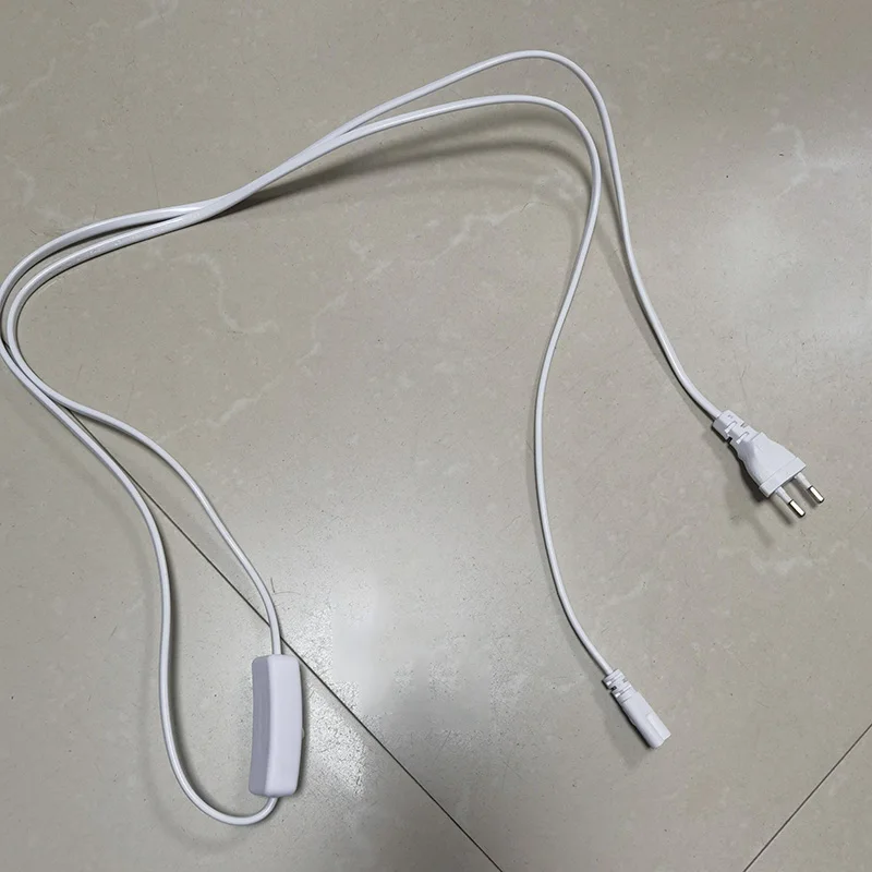 EU US Plug 3pin hole ON/OFF electric Switch Cable T5 light Tube Power supply Charging Connection extension Wire Connector  c1