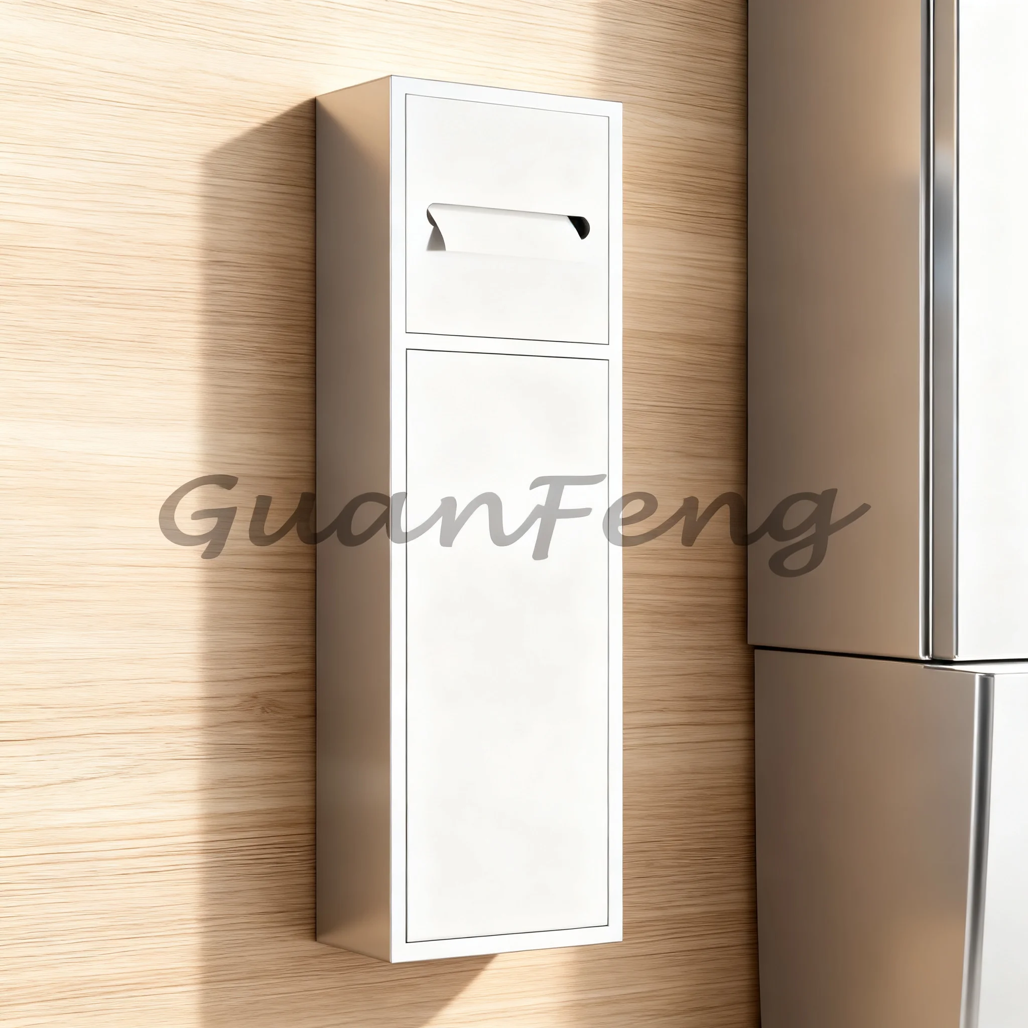 Stainless steel embedded bathroom niche, wall mounted shower storage niche, with integrated toilet brush holder