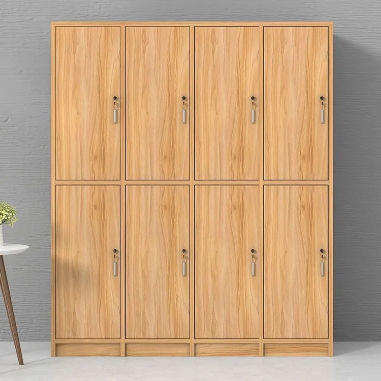 Simple locker, employee storage, induction lock, gym, bathroom, bath center, wooden storage cabinet