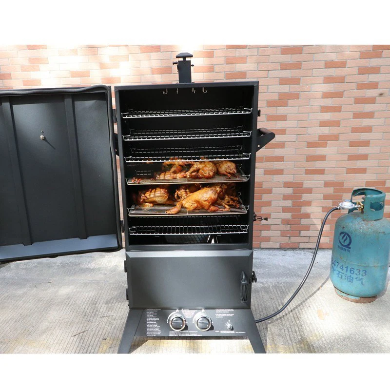 BBQ 6 Layer Food Gas Smokehouse Oven Charcoal Smoker