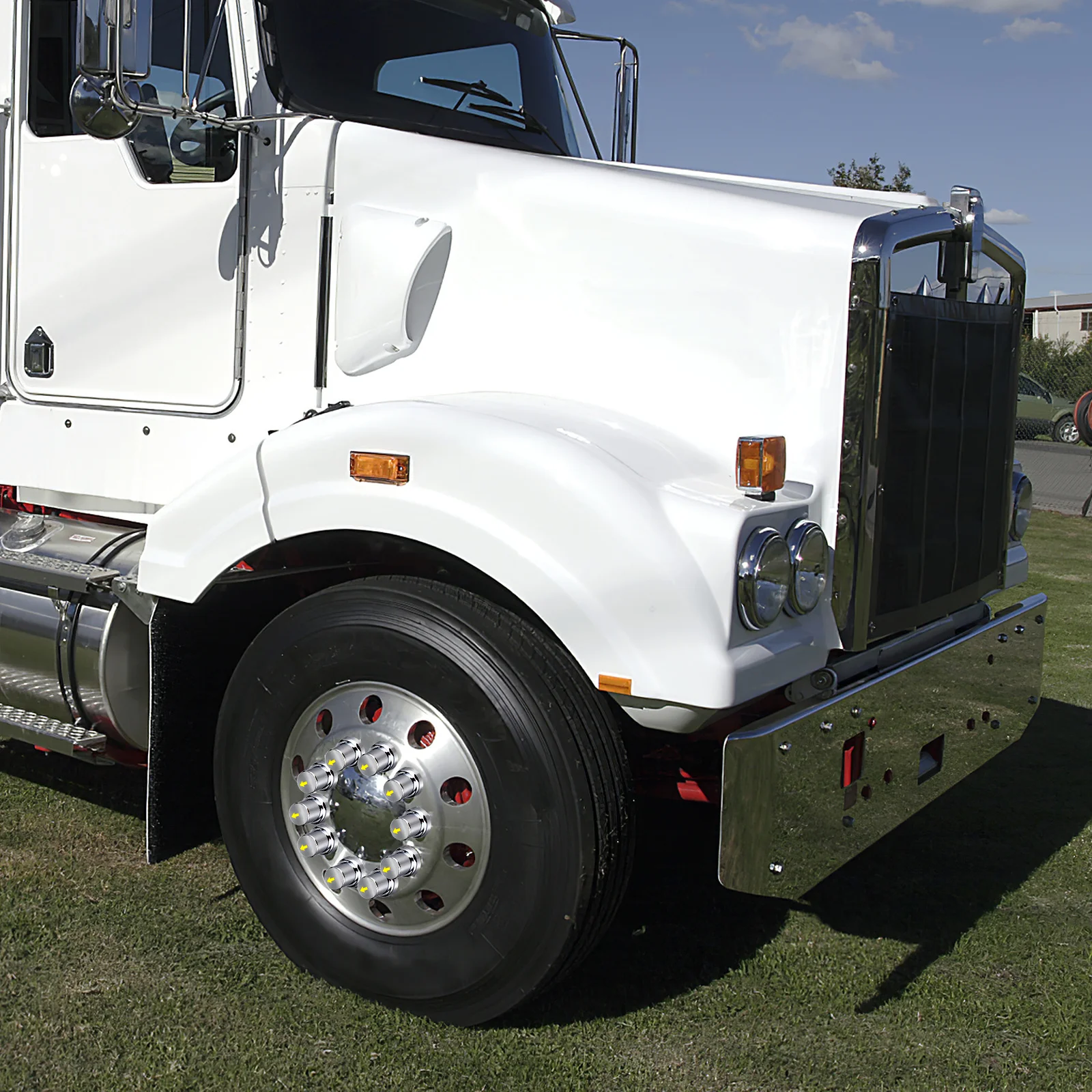 

20pcs Car Wheel Lug Bolt Covers Plastic Nut Caps For Rust Wear Resistance Durable Auto Exterior Accessories Wheel Hub Cover