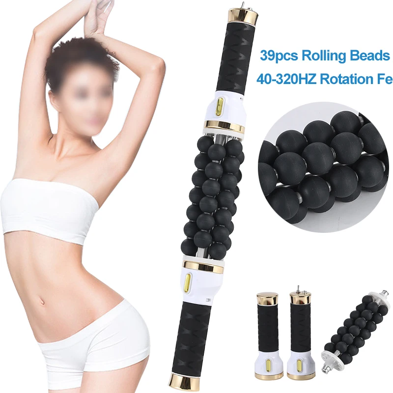 7D Rolling Beads Cylinder Therapy Rotating Body Roller Fitness Massager Anti-Cellulite Sliming Machine Body Contouring Machine