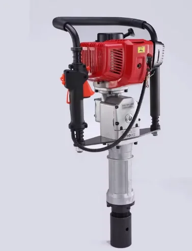 Two Stroke Petrol Engine Hand-held Electric Piling Machine Vibration Absorbing Springs With 100 MM Sleeved For Farm Highway