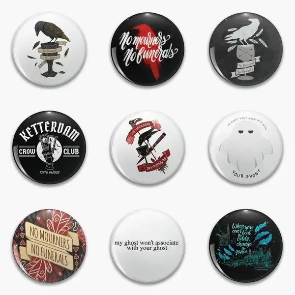 Six Of Crows No Mourners Funerals Soft Button Pin Customizable Women Brooch Decor Cute Badge Lapel Pin Gift Fashion Metal