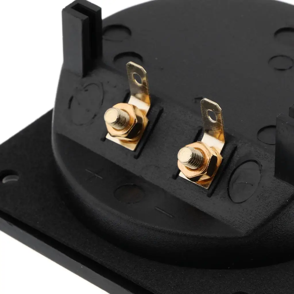 Round Spring Cup Connectors Subwoofer Plugs Durable Plastic Gold Terminal for DIY Speaker Box Setup