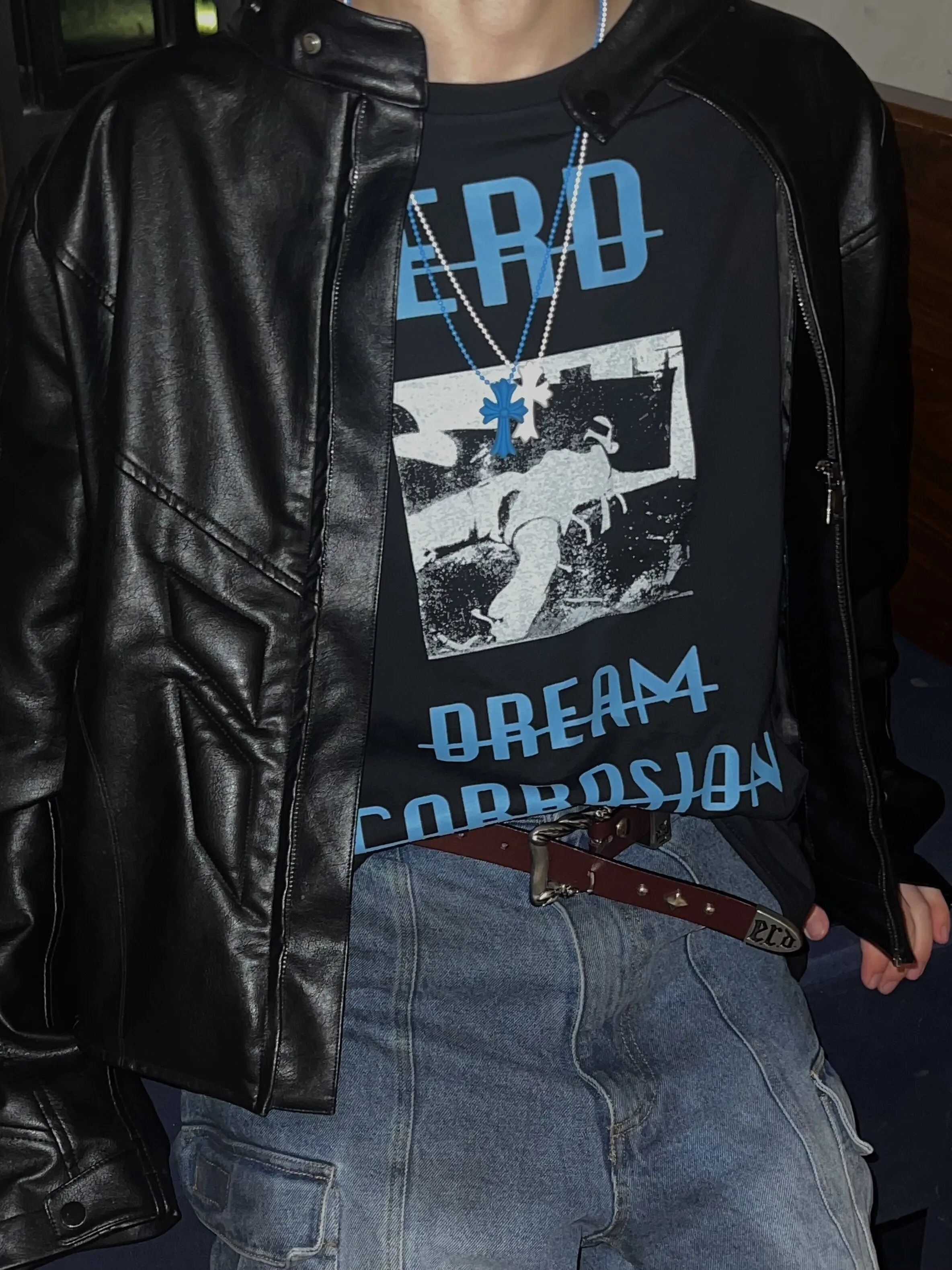 ER/D 17SS Worry Dream Corrosion Washed Crew Neck Short Sleeve T-Shirt