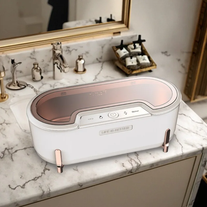 

600Ml Portable Ultrasonic Cleaner Jewelry Cleaning Glasses Watch Dentures Mini Washing Machine