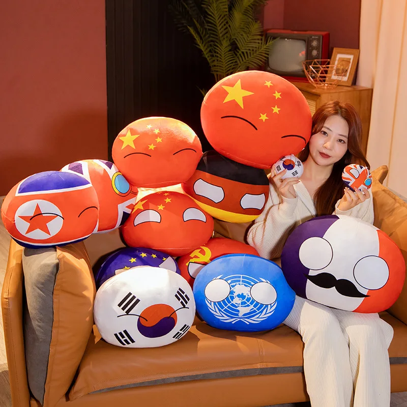 10/30/40cm Polandball Plush Doll Countryball Country Ball Toy Plush Pendant Stuffed Doll Christmas Children Gift