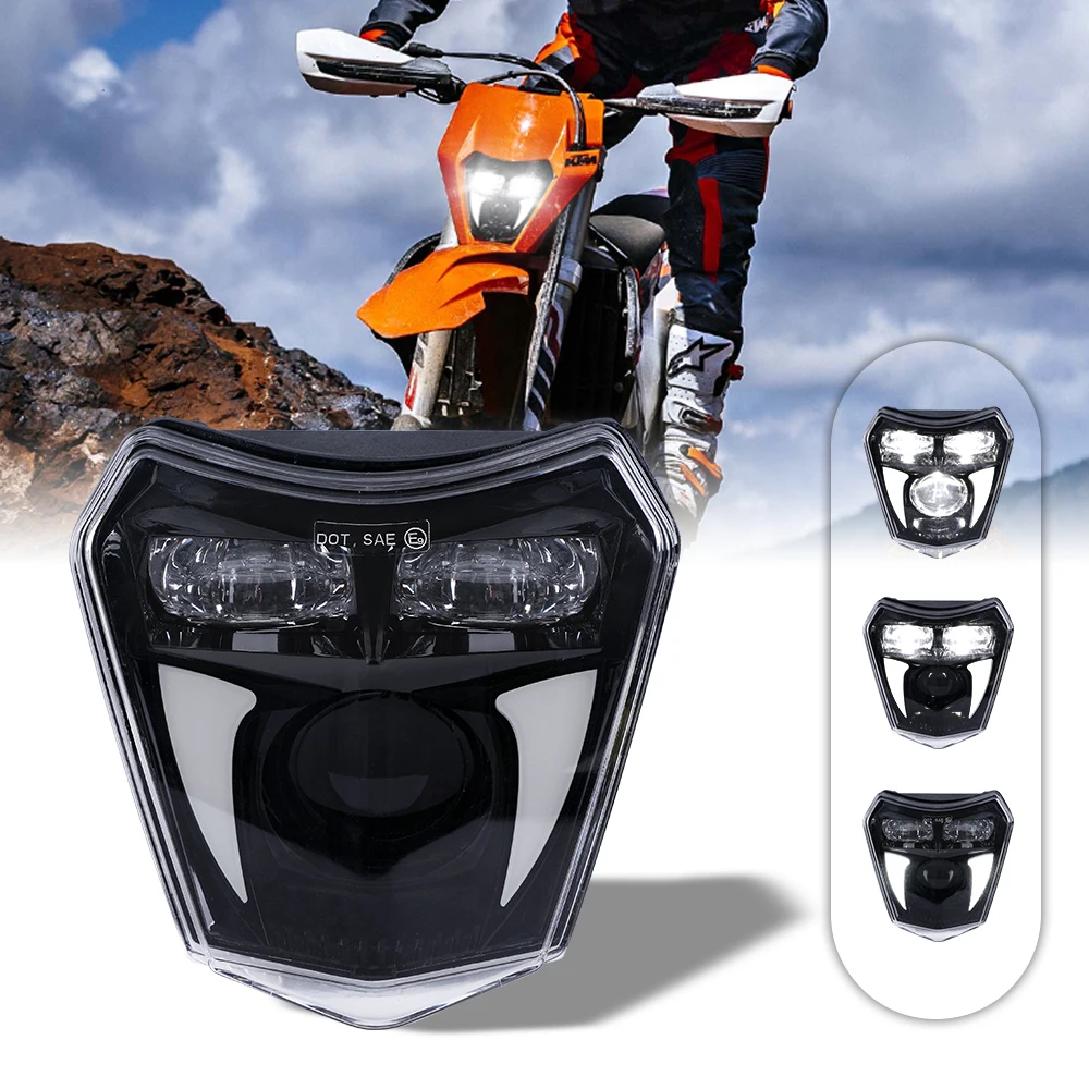 

Motocross Enduro Dual Sport Light E24-mark Motorcycle LED Headlight For KTM TC FE TE EXC XCW XCF 125 250 300 350 450 530 690 SMR