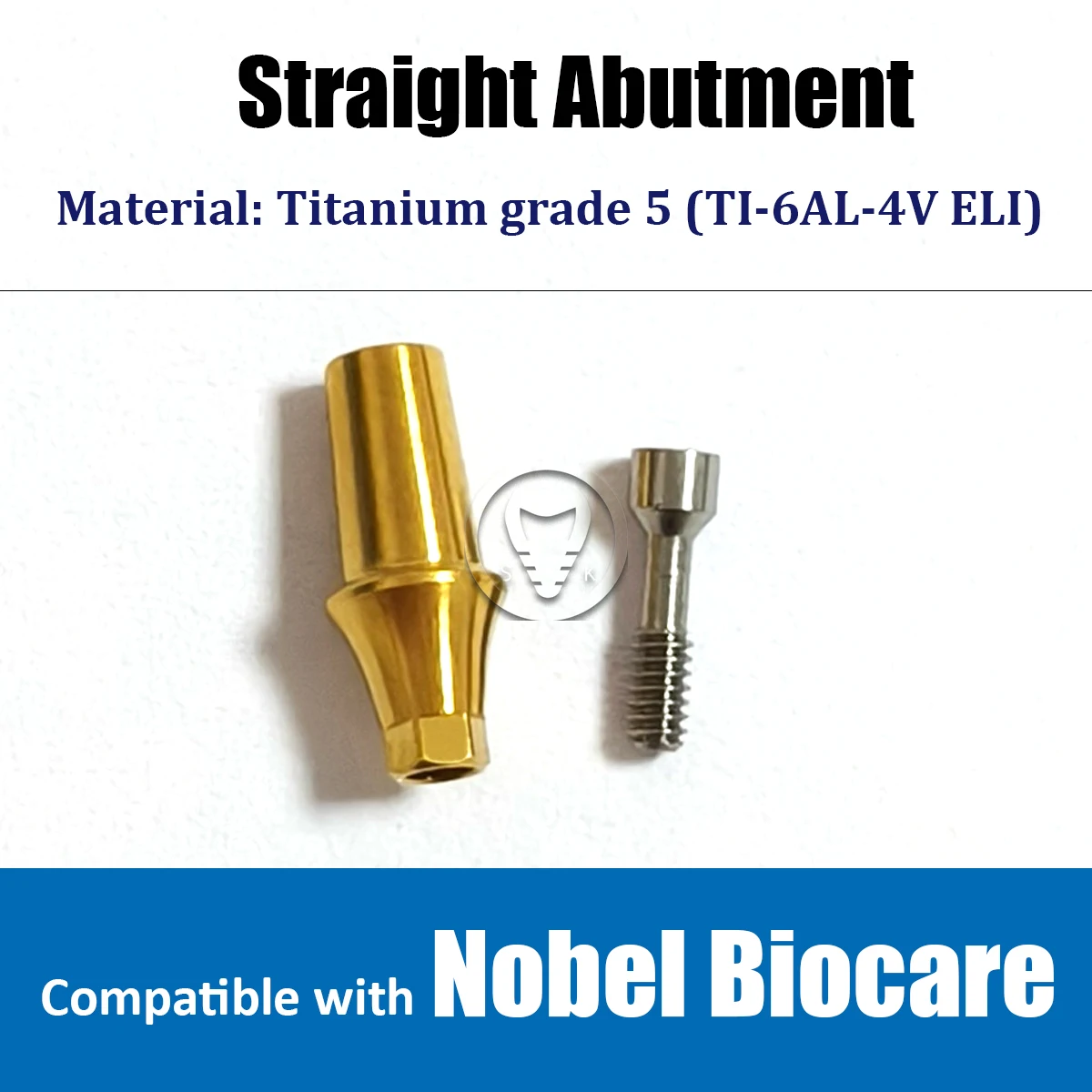 Nobel Biocare compatible Titanium straight abutment Ti cemented abutment platform RP NP