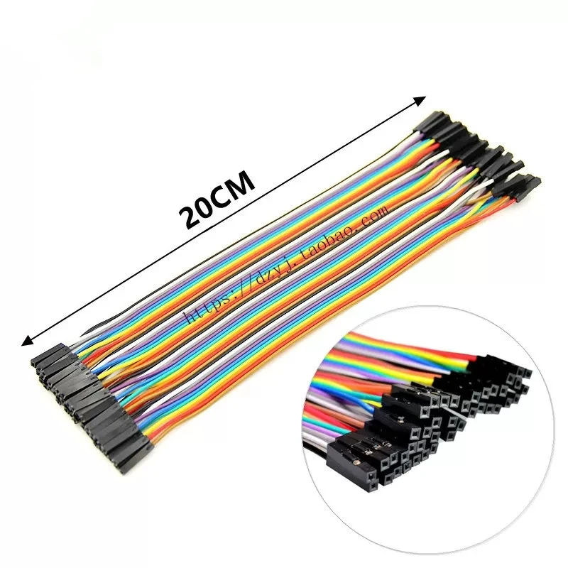 40P Dupont Cable Jumper Wires 10/20/30CM 2.54mm Spacing Male-to-Male Male-to-Female Female-to-Female for Arduino Projects