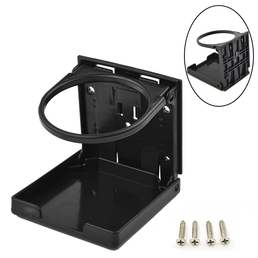 Car Plastic Folding Cup Drink Holder With Screws And Double-sided Tape Universal Waterproof Folding Cup Holder