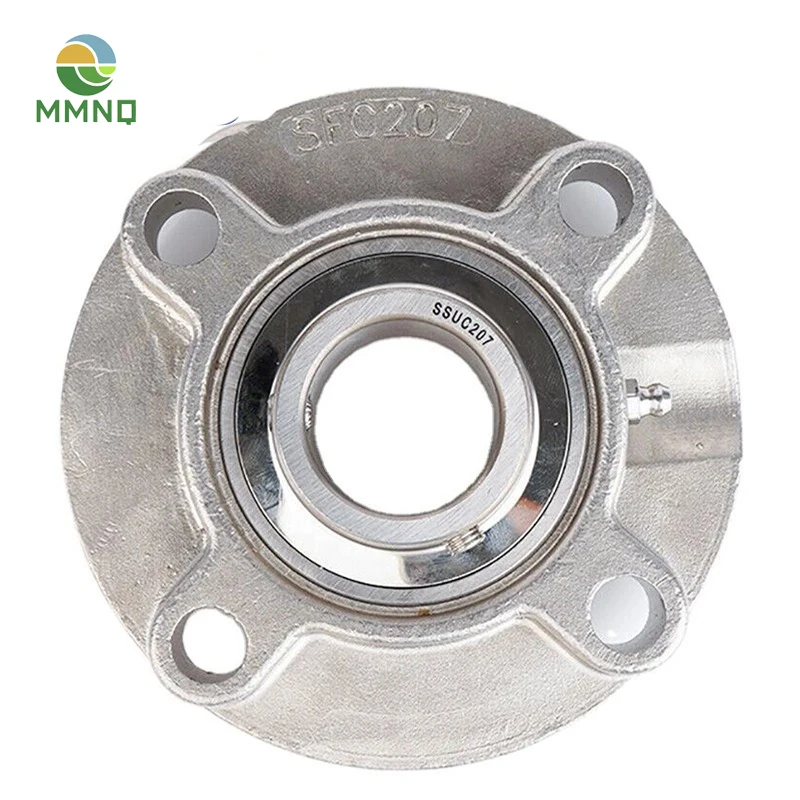1PCS SUCFC201 SUCFC202 SUCFC203 304 Stainless Steel Pillow Block Diamond Base Insert Bearing