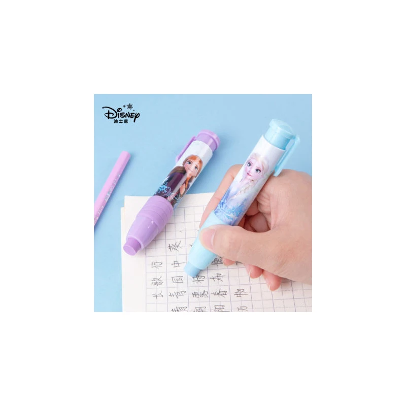 Disney Anime Frozen Pencil Eraser Kawaii Elsa Children Writing Pencil Primary School Kindergarten Prize Birthday Gifts