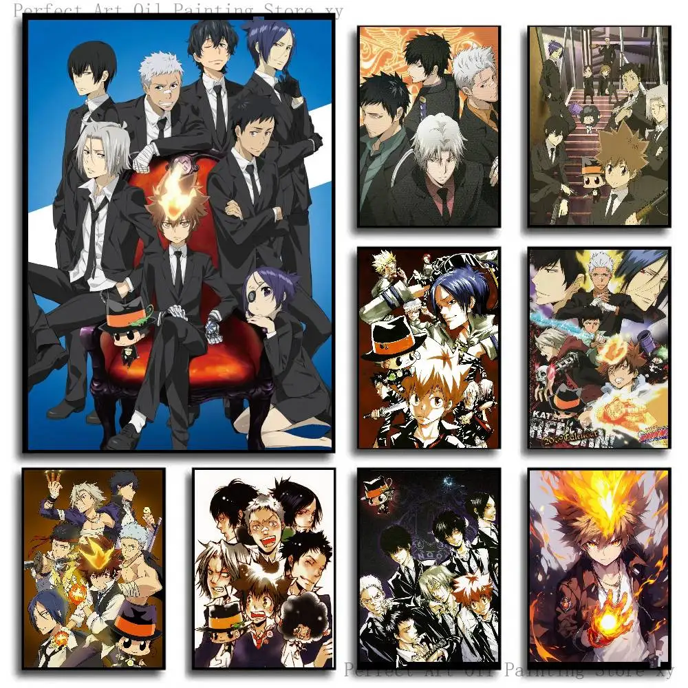 HITMAN REBORN Anime Posters Living Room Bar Cafe Quality Canvas Vintage Style Comics Painting Art Home Wall Decor Picture