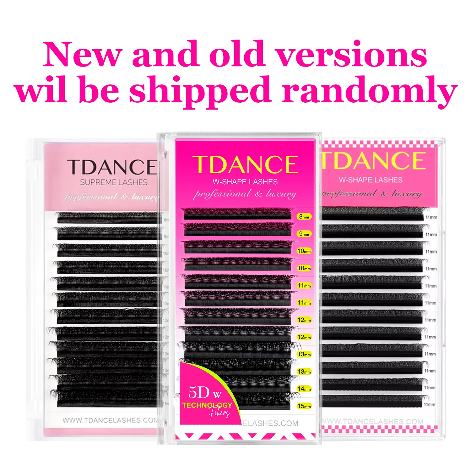 TDANCE 5D-W Shaped Eyelash Extensions 0.07C/D Premade Fans W Style Lashes Soft Faux Mink Eyelashes Natural Volume Lashes
