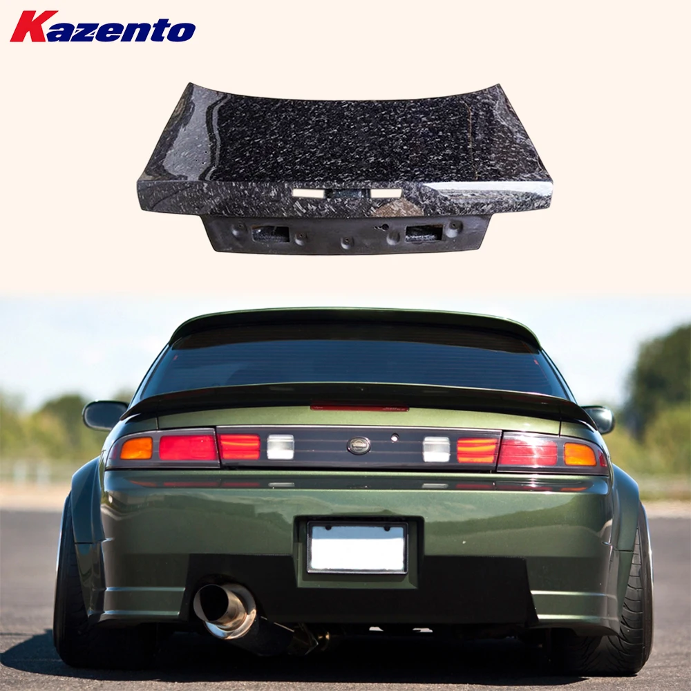 

For Nissan 200SX S14 S14A OE Forged Carbon Rear Trunk With Brake Light Hole