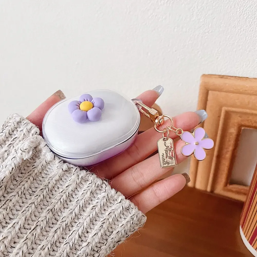 그라디언트 레드미 버즈 4 라이트 케이스, 투명 패턴 꽃 키친 실리콘 이어폰 커버, 귀여운 레드미 버즈 4 라이트 케이스