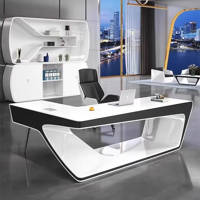 #Art Unique Office Desk Corner Creativity Light Luxury Executive Computer Desks Quality Conference Escritorio Oficina Furniture
