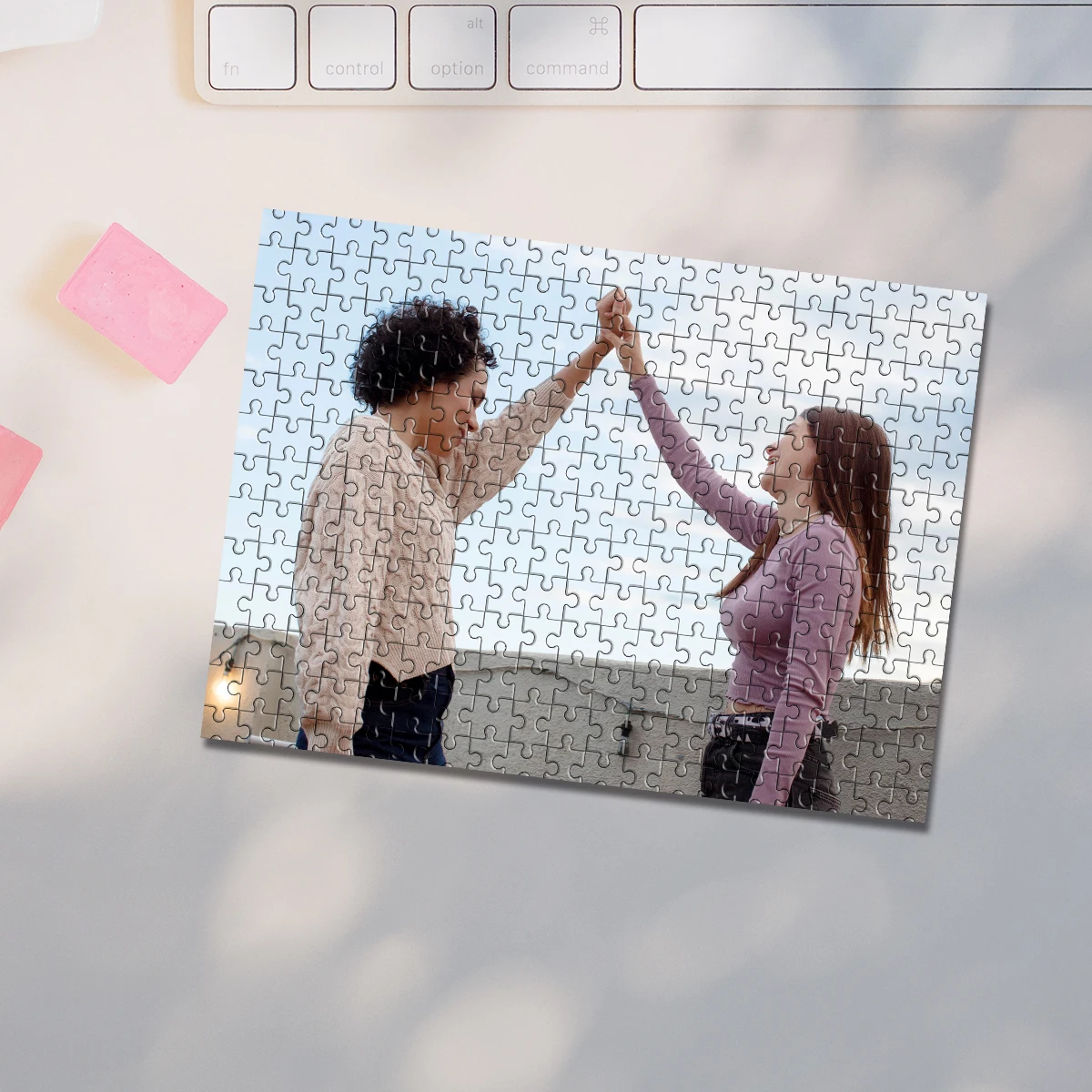 35/300/500/1000pcs Personalized Custom Photo Puzzle photo DIY Photo Puzzle Custom Portrait Painting Handmade Birthday Gift