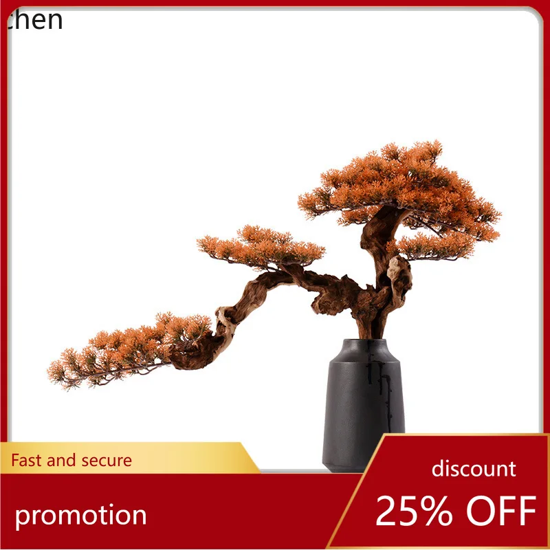 

CZ Imitation Red Maple Tree Hotel Entrance Bonsai Display Sales Office Corridor Corner Ornament