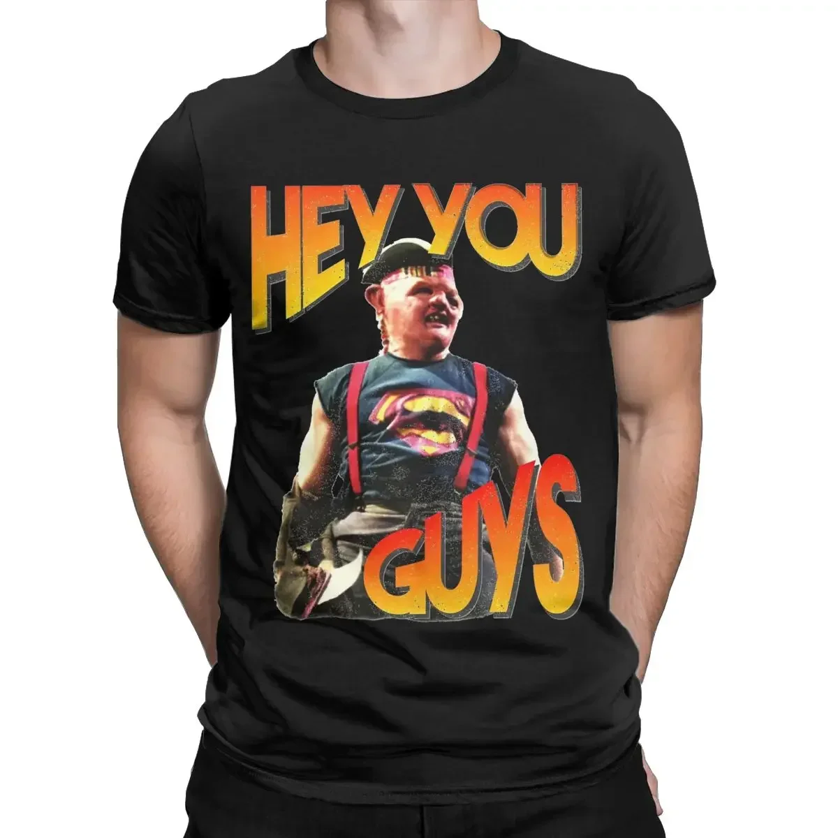 Hey You Guys Sloth Goonies T Shirts for Men Cotton Fashion for Male T-Shirt Crewneck Tees Short Sleeve Clothing Plus Size