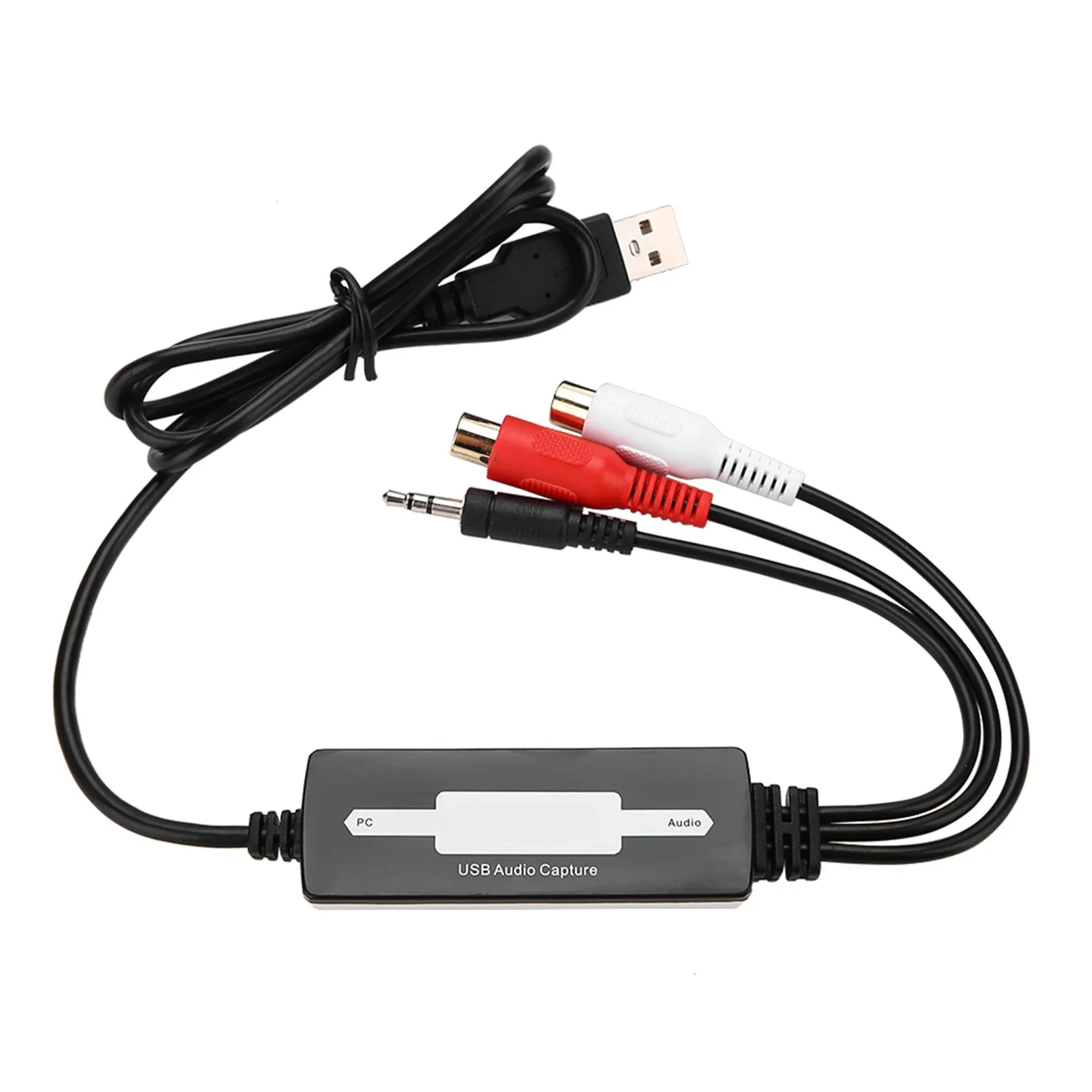USB Audio Capture Grabber Card Cassette To CD/MP3 Converter WMA WAVE Recorder Edit Audio To Digital