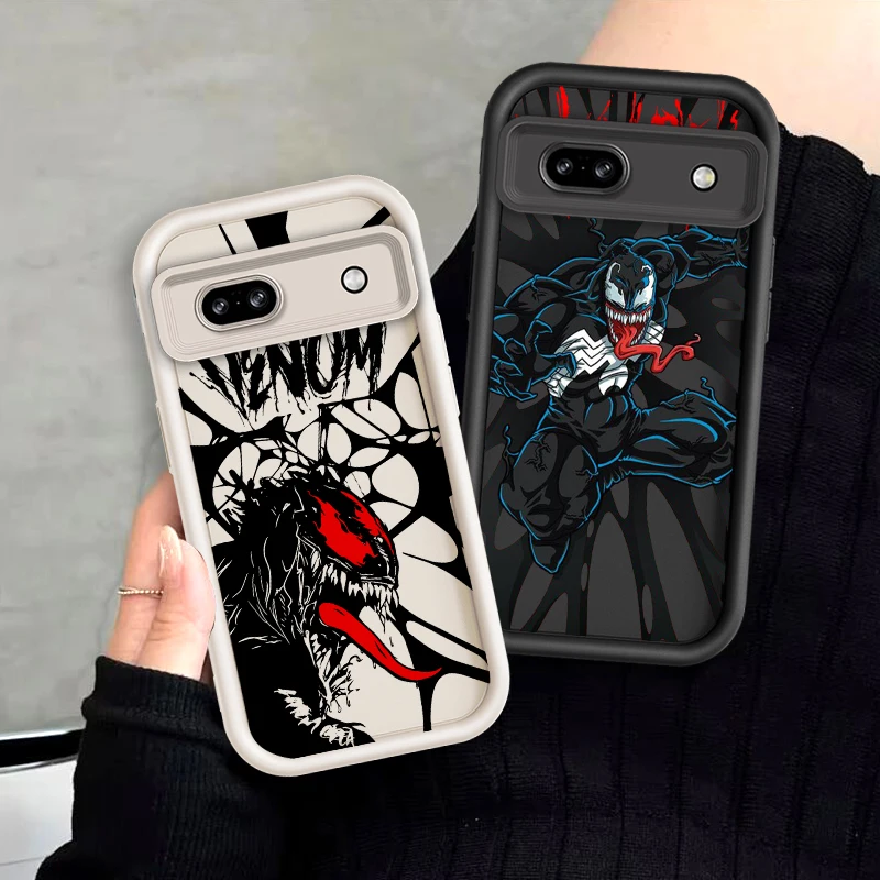 Venom Black Art For Google Pixel 9 8A 8 7 7A Pro XL 5G Eye Ladder Phone Case Soft TPU Shockproof Cover TPU Phone Case