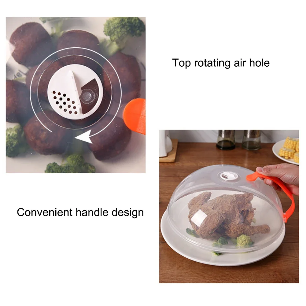 Microwave Plate Cover Microwave Splatter Cover with Steam Vents 10 in Splatter Guard Lid Large Microwave Splash Guard Cooker Lid