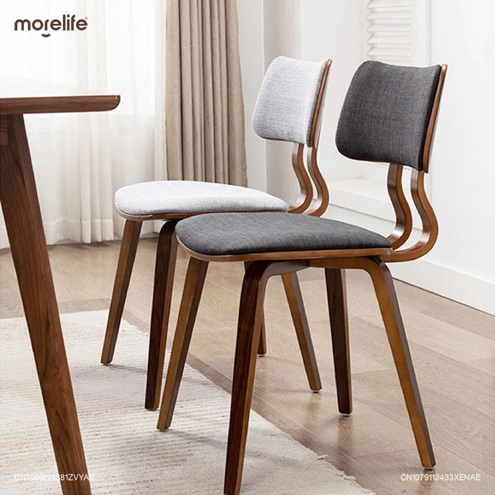 

Nordic Style Solid Wood Dining Chair Stools Modern Restaurant Minimalist Balcony Comfortable Backrest Chairs Furniture F01