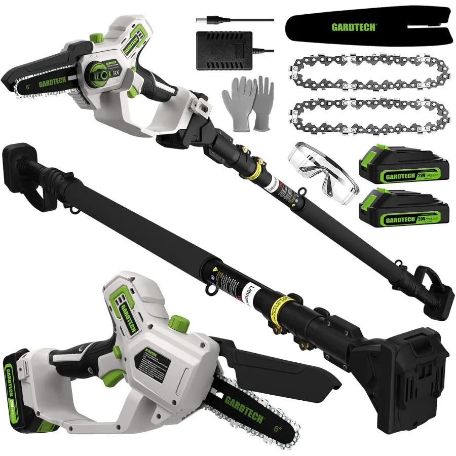 

Бесщеточная аккумуляторная пила 20 В MAX с 6-дюймовой мини-бензопилой для эффективной обрезки ветвей деревьев и отрезки древесины