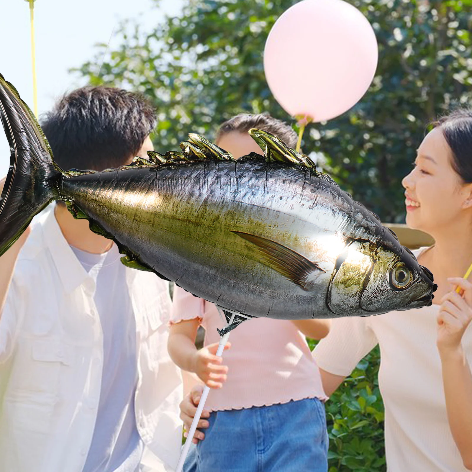 

6Pcs Fish Balloons Ocean Theme Party Decorations Realistic Tuna Fishing Birthday Nautical Supplies Ocean Balloons