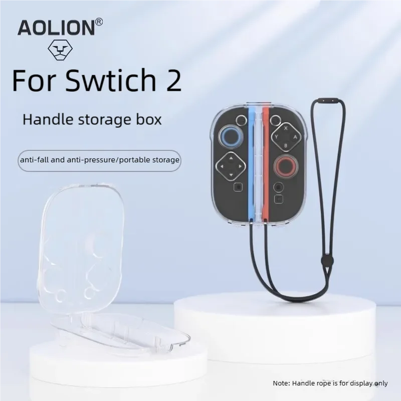 Für Switch 2 Joy-cons Linker und rechter Griff Transparenter Aufbewahrungskoffer Staubdichte klare Schutzhülle für Switch 2-Zubehör