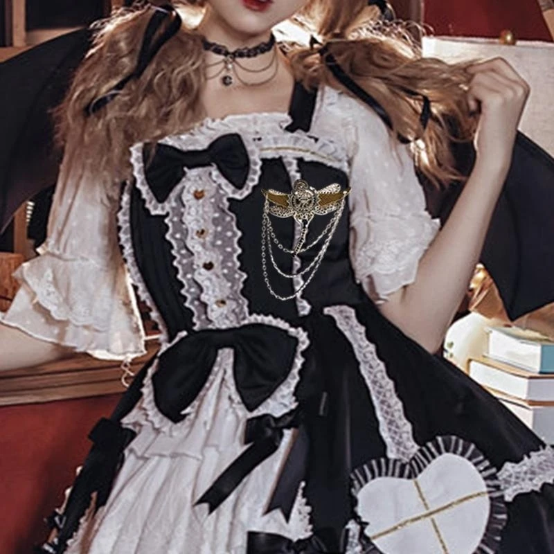 R1WE Masquerades steampunk بروش دبوس لعلاج العتاد الإناث مجوهرات عتيقة