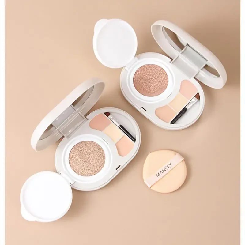 Whitening Air Cushion CC Cream With Concealer Palette Cushion Compact CC Foundation Cream For Face Korean Oil Control Cosmetics