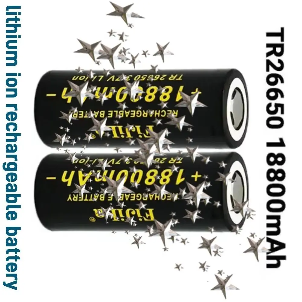 

Литий-ионный перезаряжаемый аккумулятор 26650, 18800 мАч, 3.7В, 50А с зарядным устройством для светодиодного фонаря, 100% новый