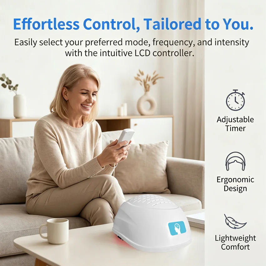 1070nm Near Infrared Light Therapy Cap Deep Tissue NIR Brain Stimulation Helmet For Parkinson Alzheimer Dementia Cognitive Function Recovery