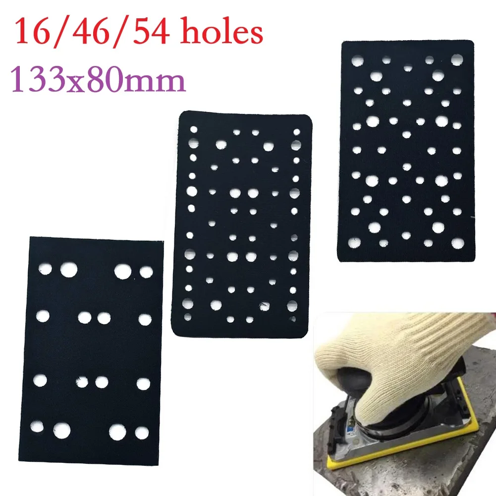 

1pc 80x133mm Soft Foam Sponge Sanding Backing Pads16hole/46hole/54hole Soft Sponge Interface Buffer Pad For RTS400 LS130 Sander