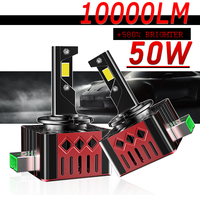 2PCS D1S D3S LED Headlight Bulbs D2S D4S 6000K White Llght Super Bright LED Auto Lamp 12000LM 50W CANbus Error Free 12v 24v