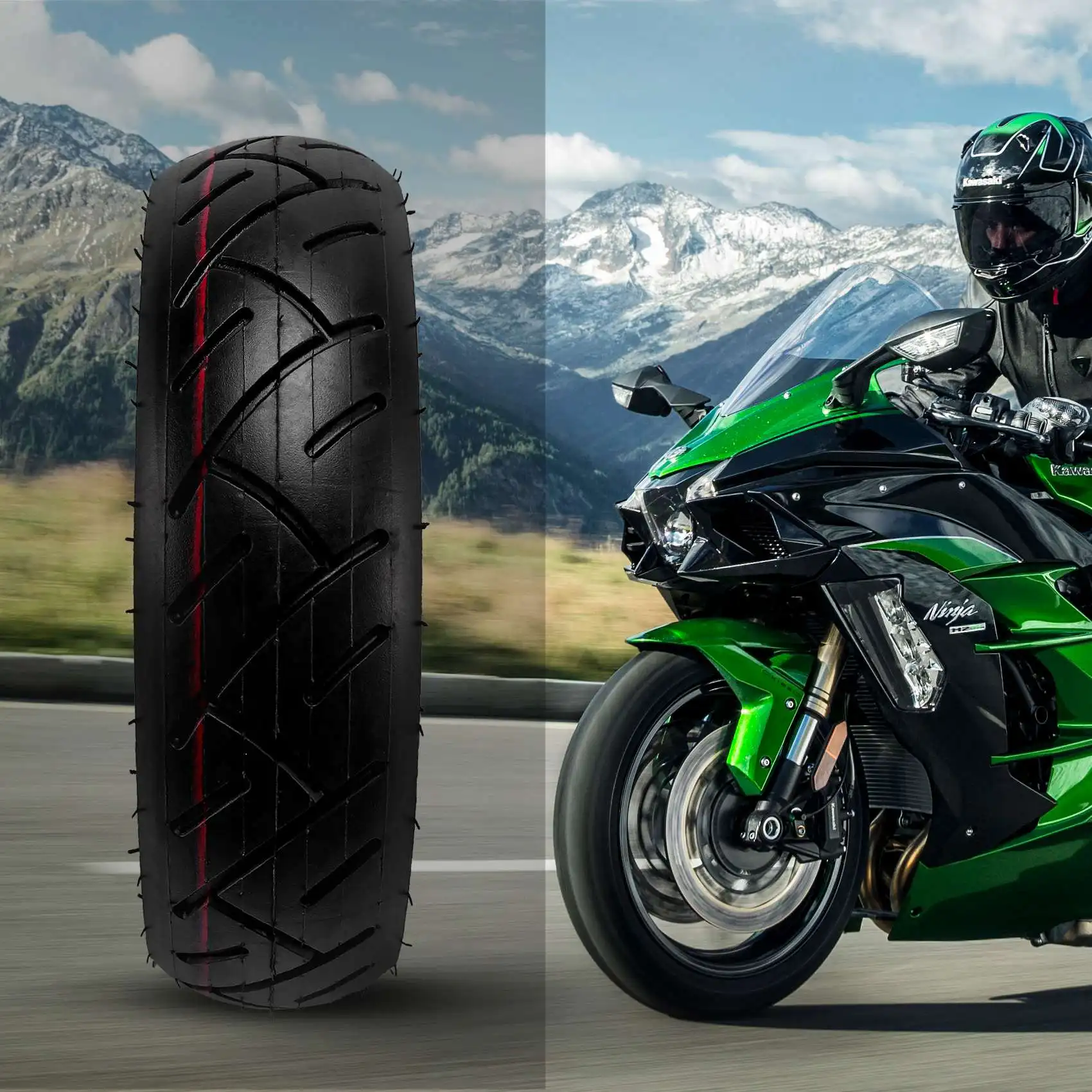 

YHOLI-10X2,5 переднее/заднее колесо для скутера, твердое с внутренней трубкой, замена для 10-дюймового электрического скутера, скейтборда, замена своими руками