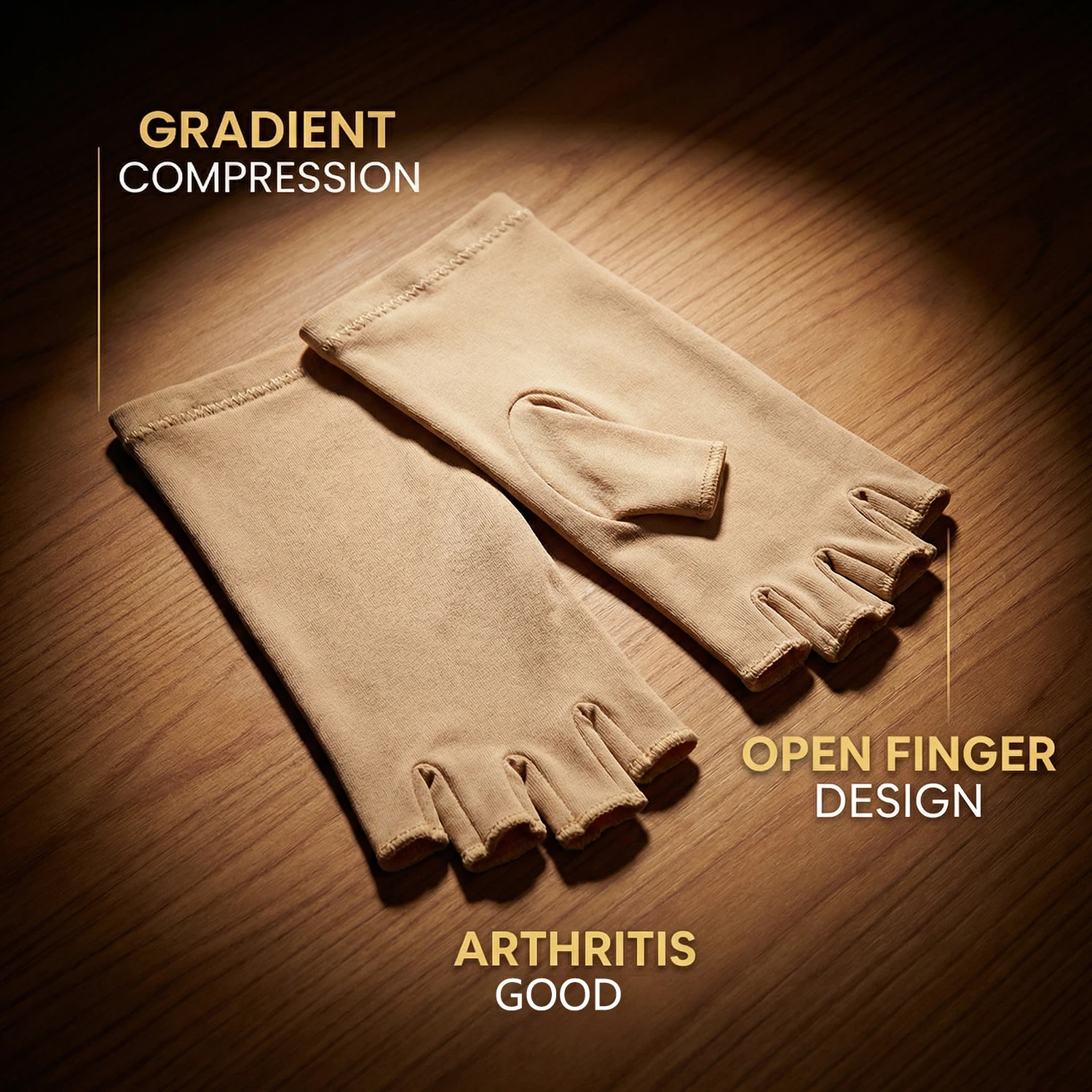 Short Half-finger Compression Arthritis Gloves Breathable Pain Relief Hand Wrist Support for Women Men Typing Playing Instrument